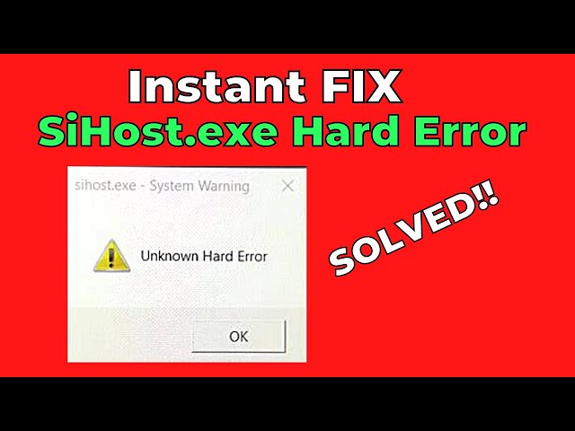 Why is sihost.exe running so much? Find out what it does and if you should worry.