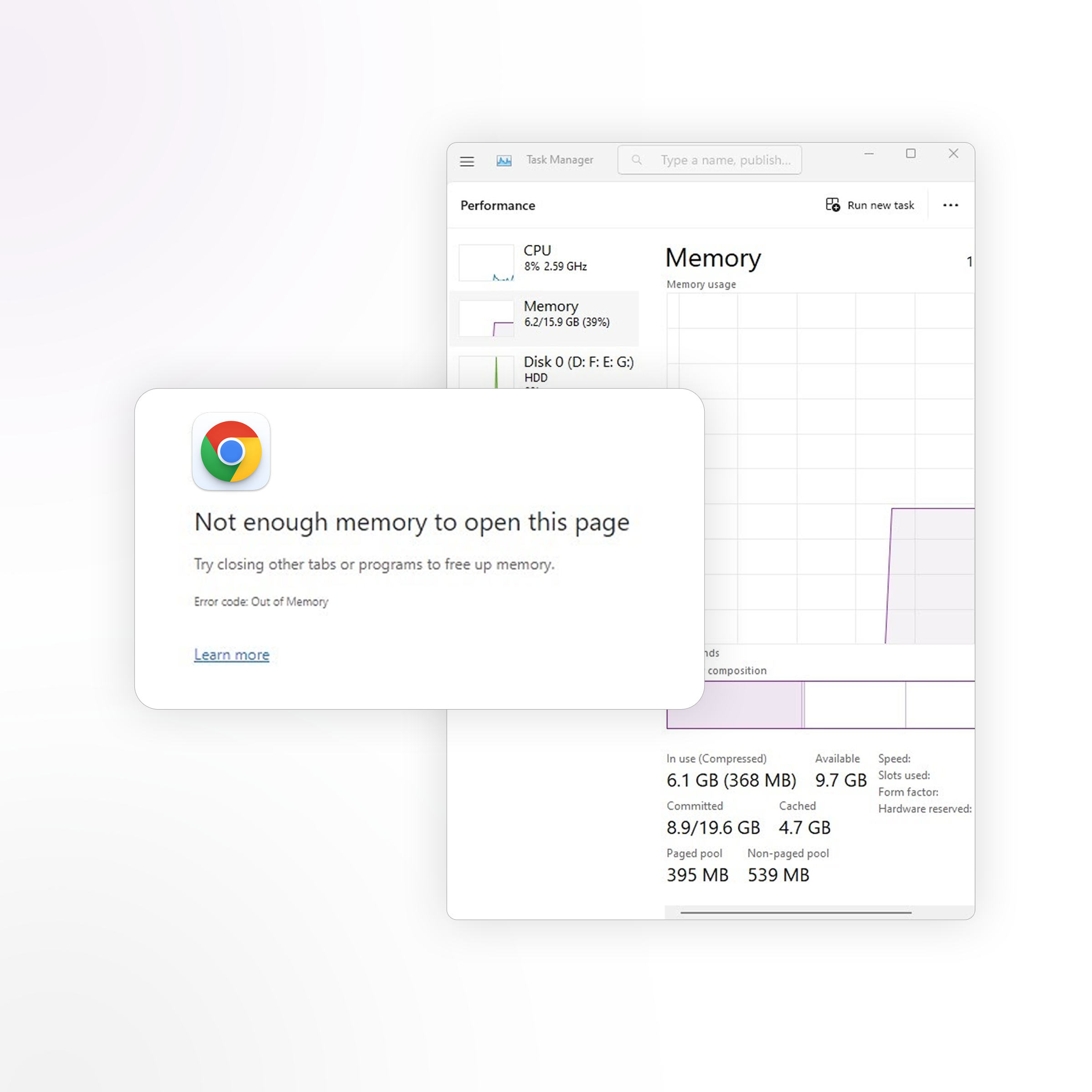 How to fix not enough memory to open page problem in minutes step by step!