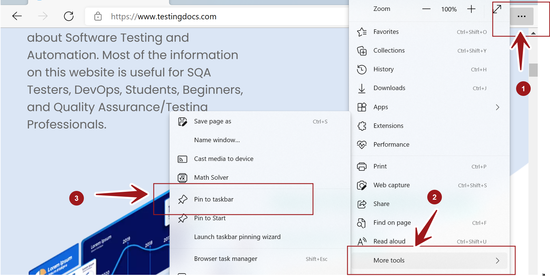 Step-by-step process to pin any website to your taskbar quickly.