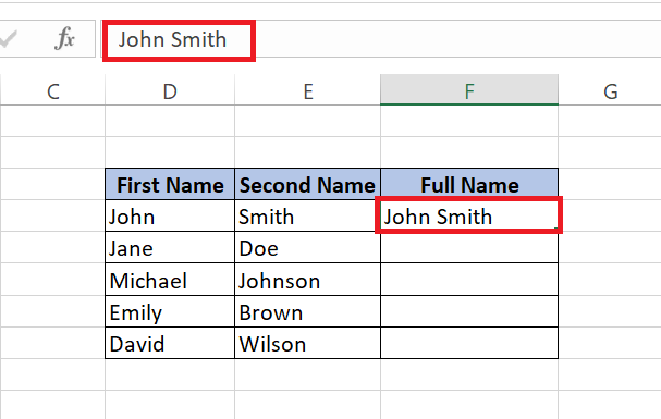 Combine First Last Names in Excel Quick Method for Beginners