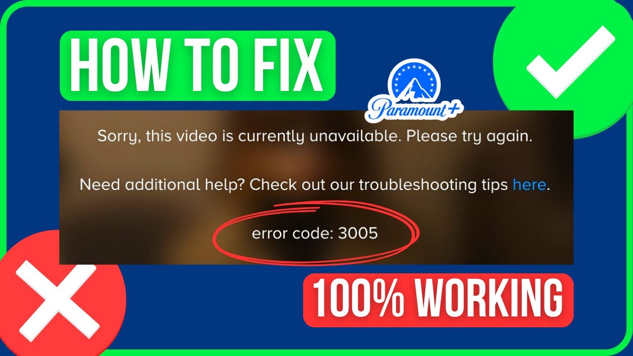 Troubleshoot paramount error code 3005 like a pro simple tips inside.