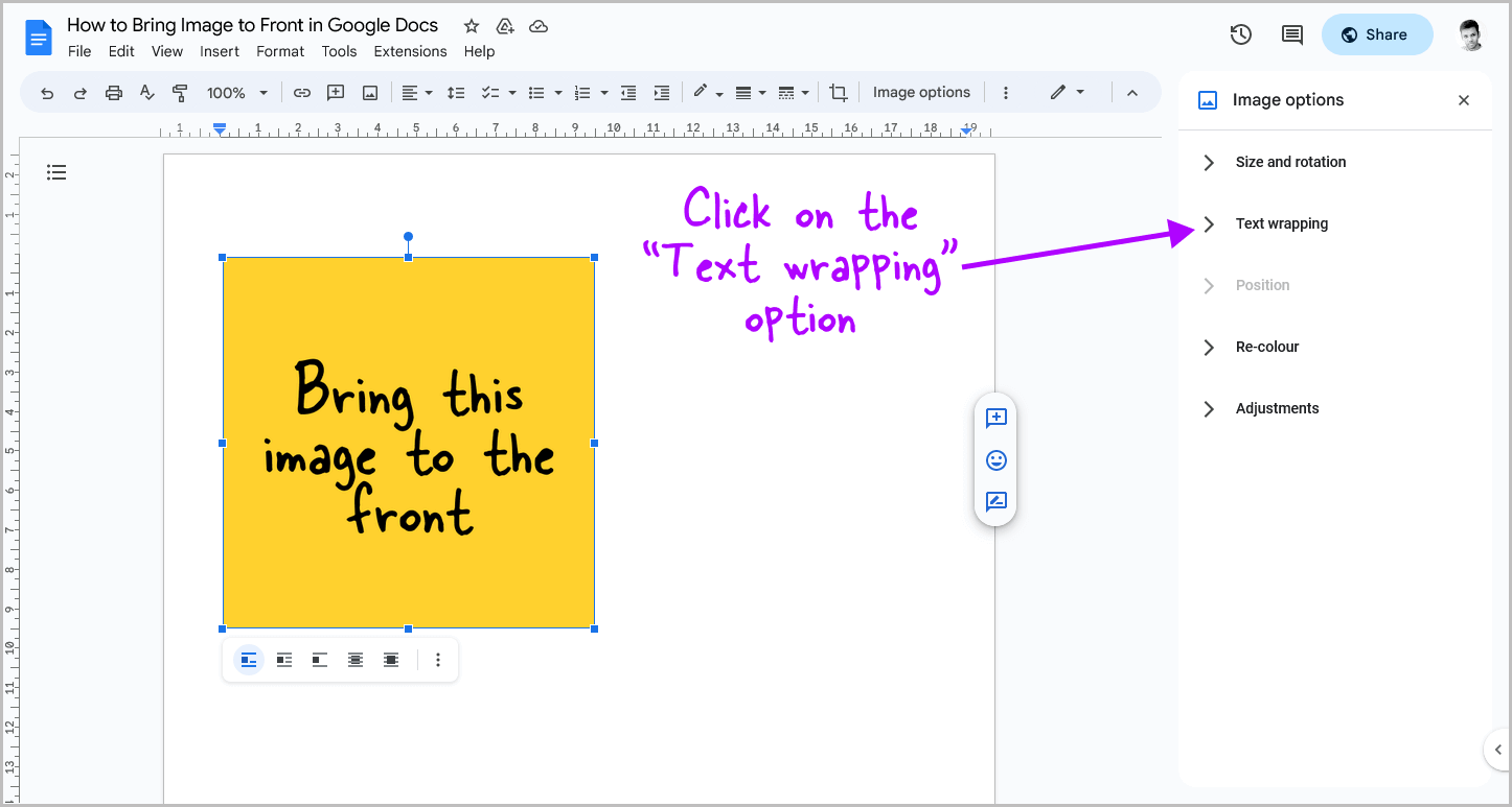 Cant Bring Image Forward Google Docs Learn How to Fix It