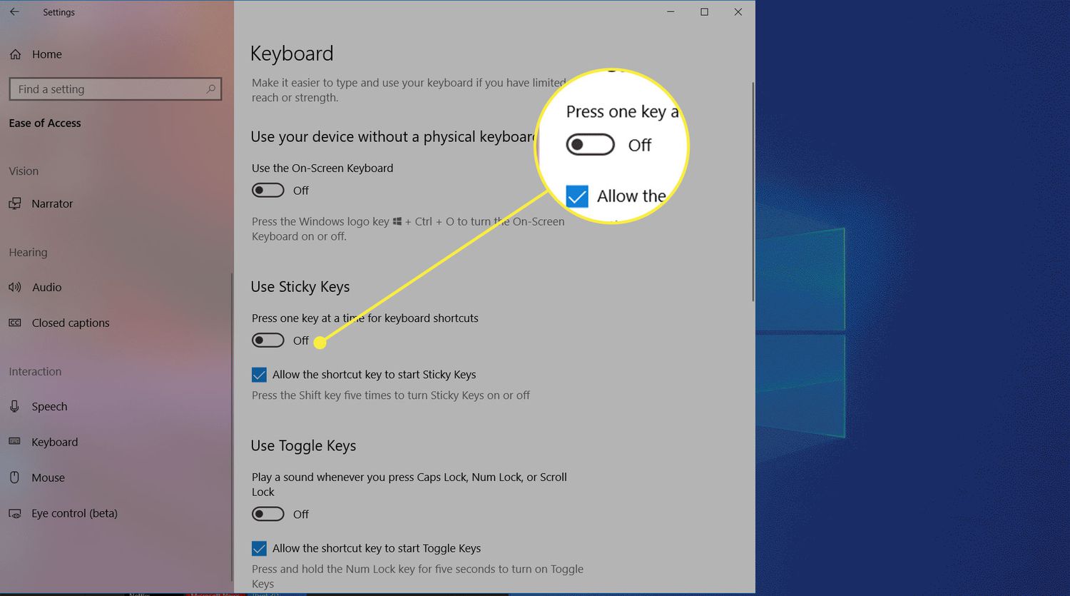 How to permanently disable sticky keys shortcut on windows pc