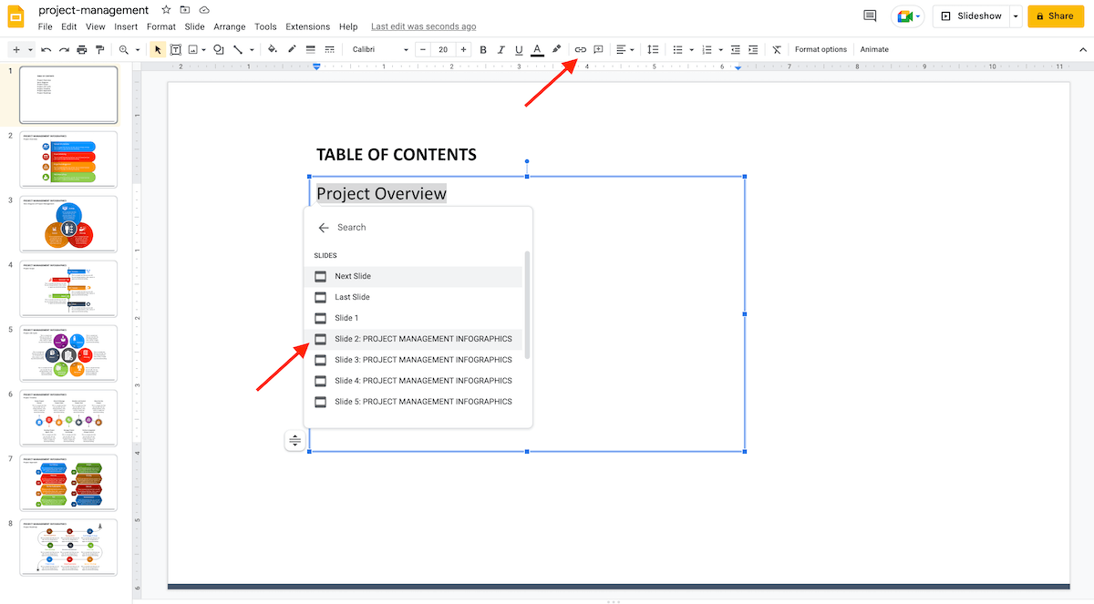 Table of Contents Google Slides Problem Solution Help Guide Now