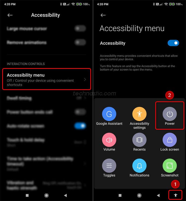 how to shut down android phone quickly without the power button