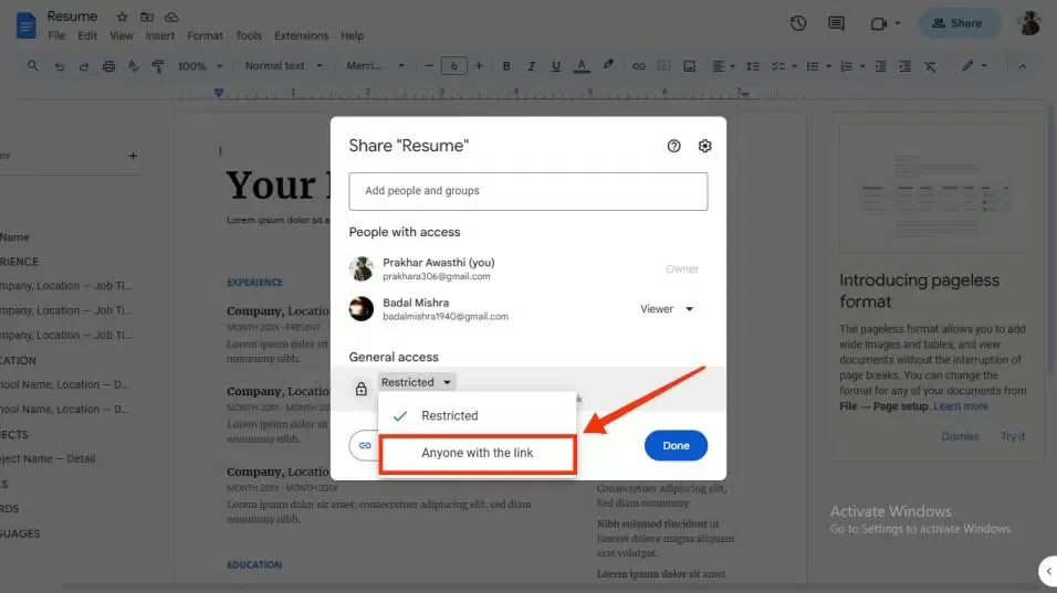 how to make Google Doc view only share safely this easy trick works