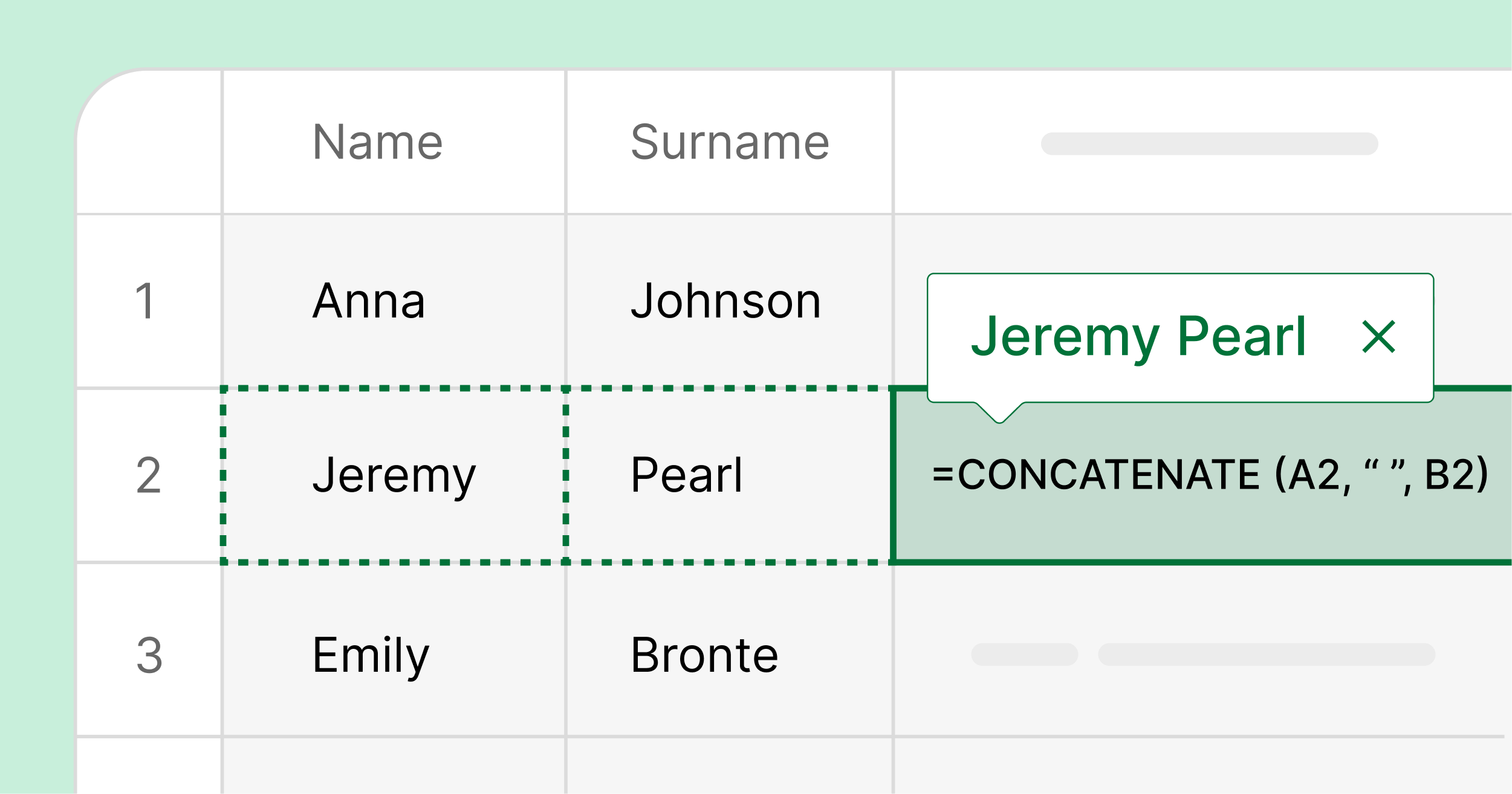 Merge first and last name Excel formula How to do it correctly