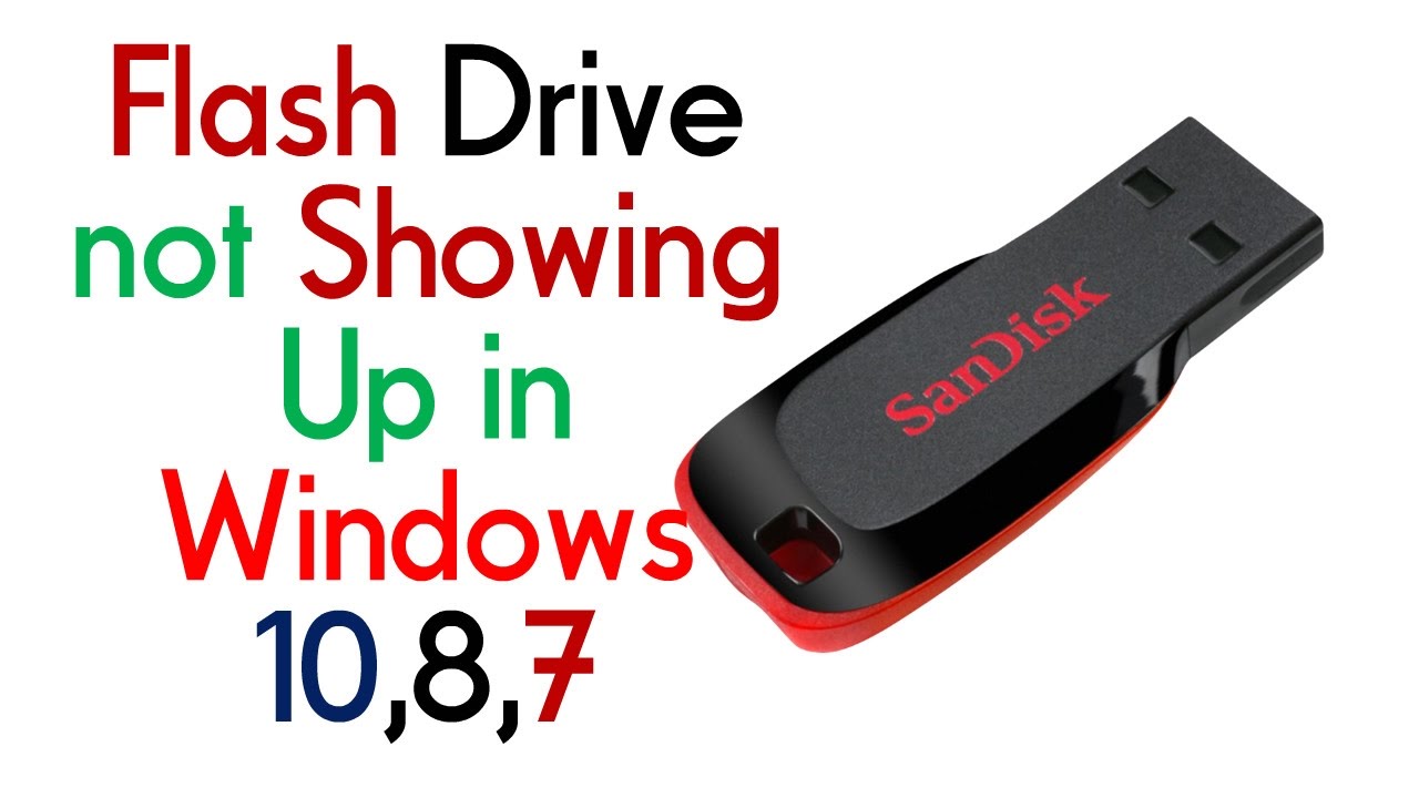 Flash Drive Disappeared - Learn How to Fix Drive Not Showing Up